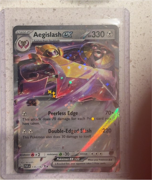 2023 Pokémon TCG Paradox Rift #135 Aegislash ex — front