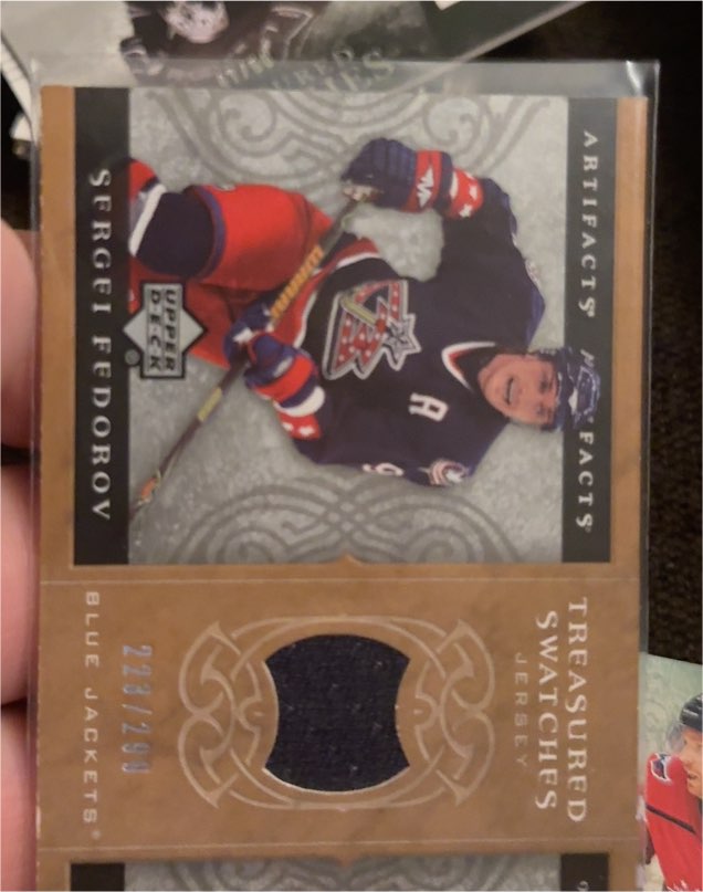 2007-08 Upper Deck Artifacts Treasured Swatches #TS-SF Sergei Fedorov — front