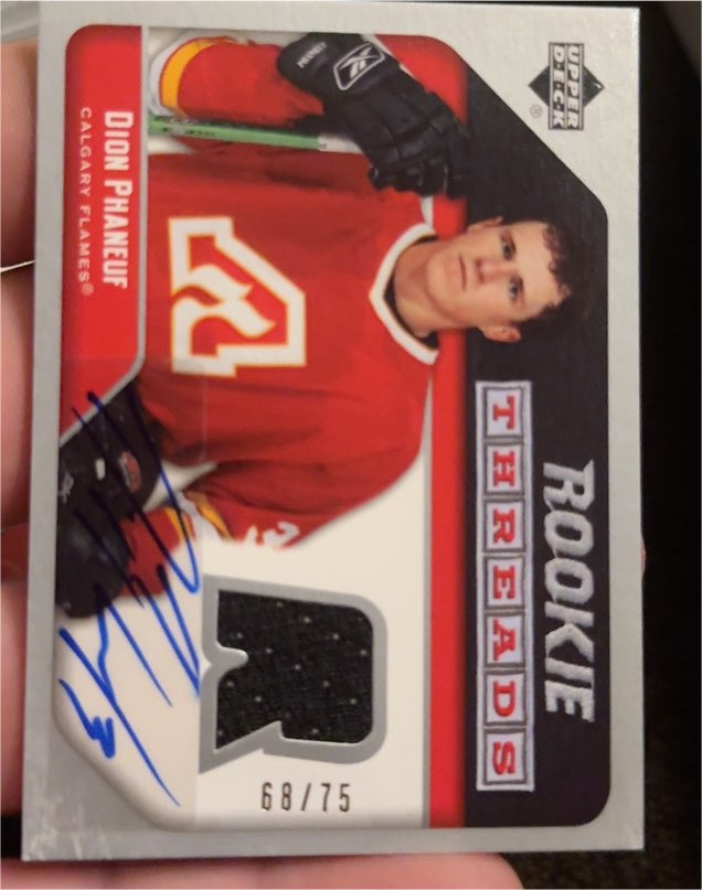 2005-06 Upper Deck Rookie Threads #RT-DP Dion Phaneuf — front