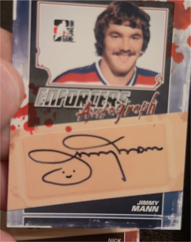 2011-12 In The Game Enforcers Autographs #A-JMA Jimmy Mann — front