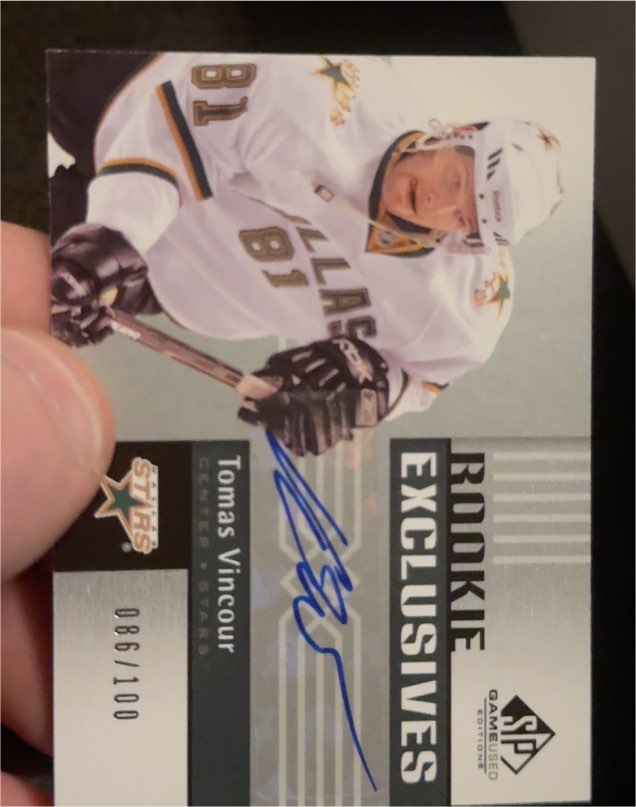 2011-12 SP Game Used Edition Rookie Exclusives Tomas Vincour — front