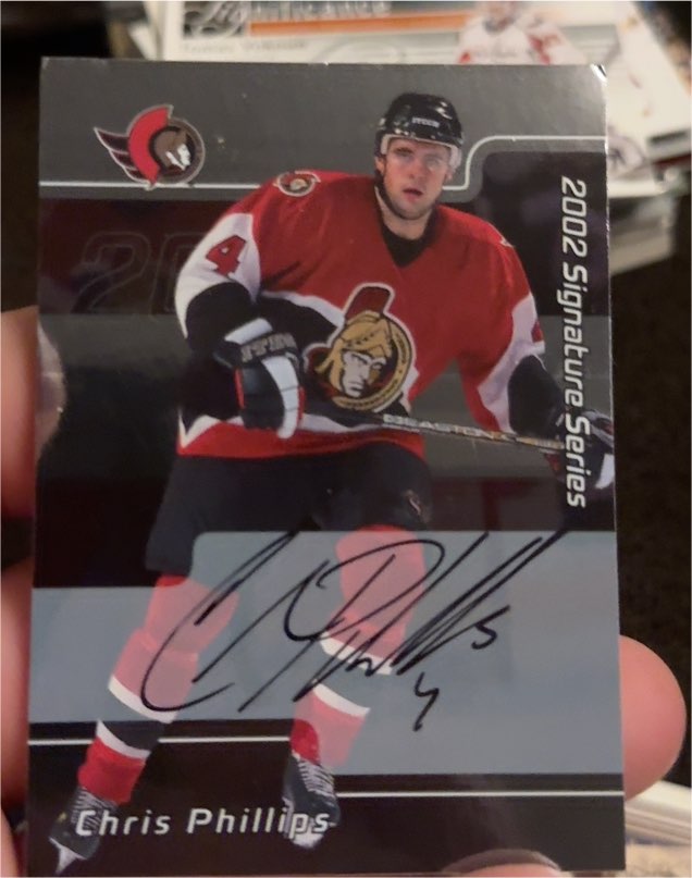 2002 In The Game Be A Player Signature Series #25 Chris Phillips — front