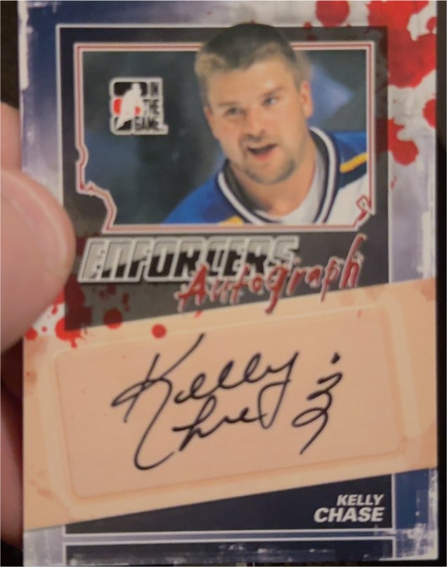 2011-12 ITG Enforcers Autographs #A-KC Kelly Chase — front