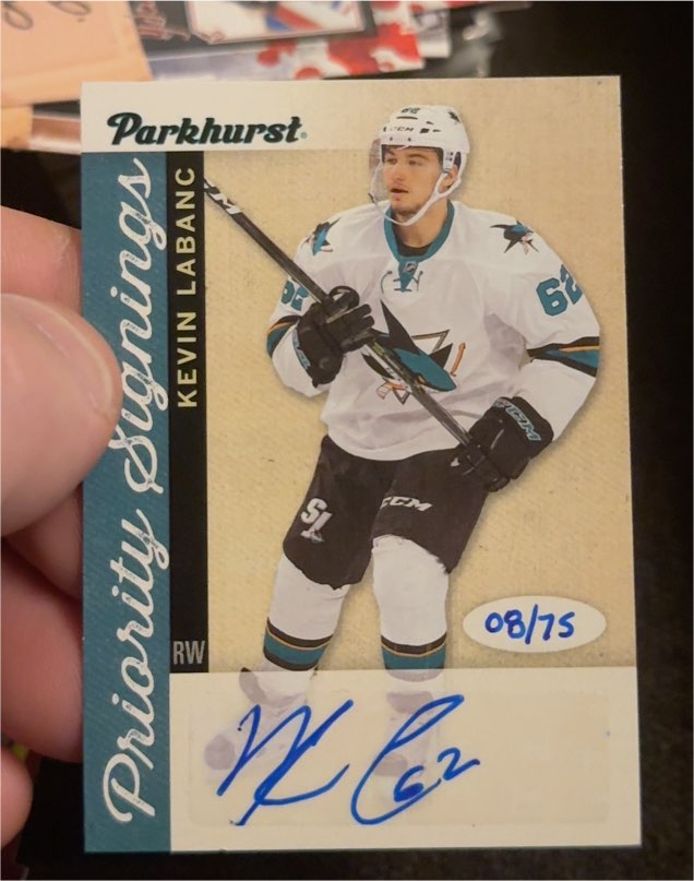 2016-17 Upper Deck Parkhurst Priority Signings #PS-KL Kevin Labanc — front