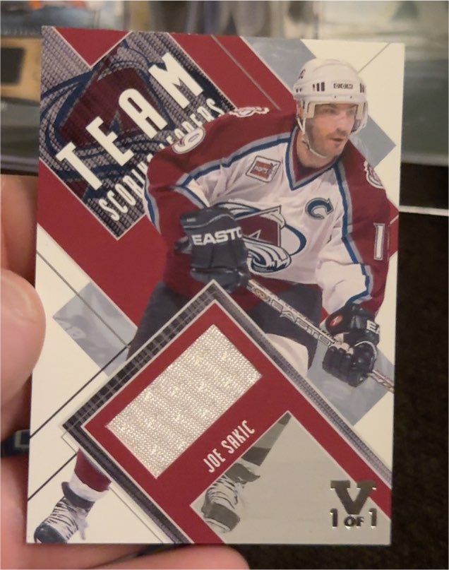 2002-03 ITG Be A Player Team Scoring Leaders Jersey #TSL-11 Joe Sakic — front
