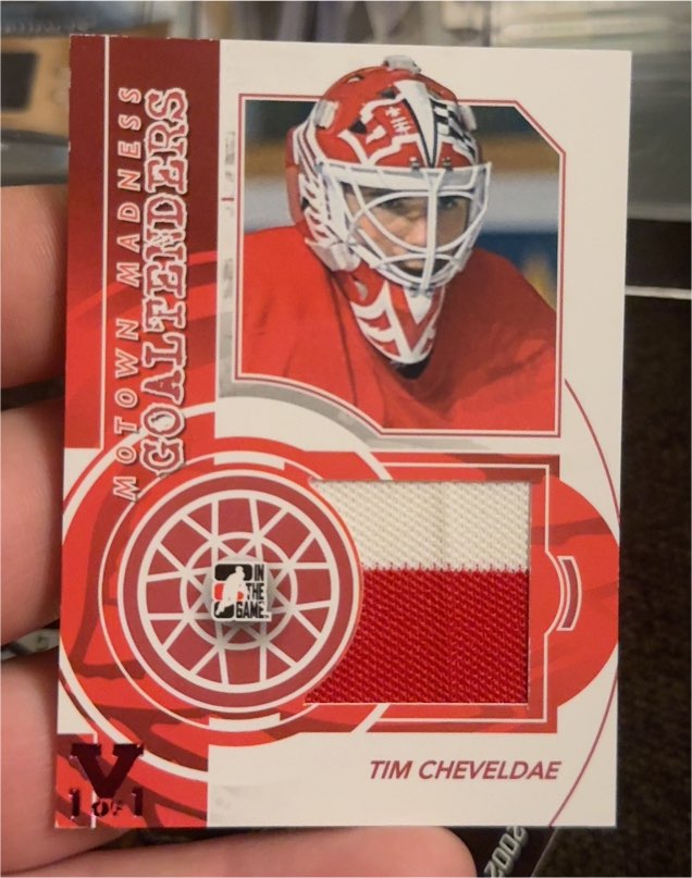 2012-13 In The Game Motown Madness Goaltenders #G-1 Tim Cheveldae — front
