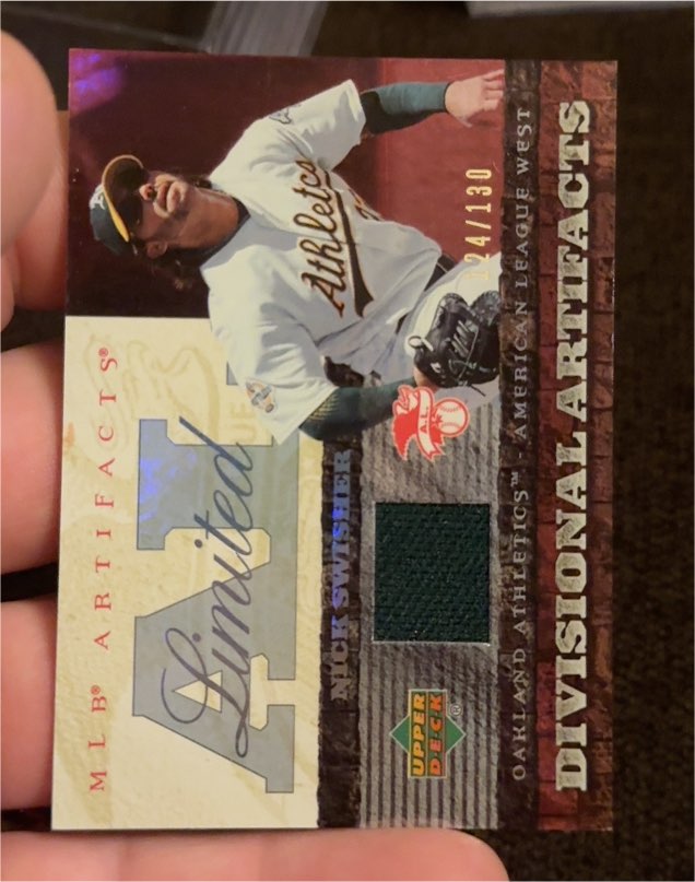 2007 Upper Deck Artifacts Divisional Artifacts Limited #DA-NS Nick Swisher — front