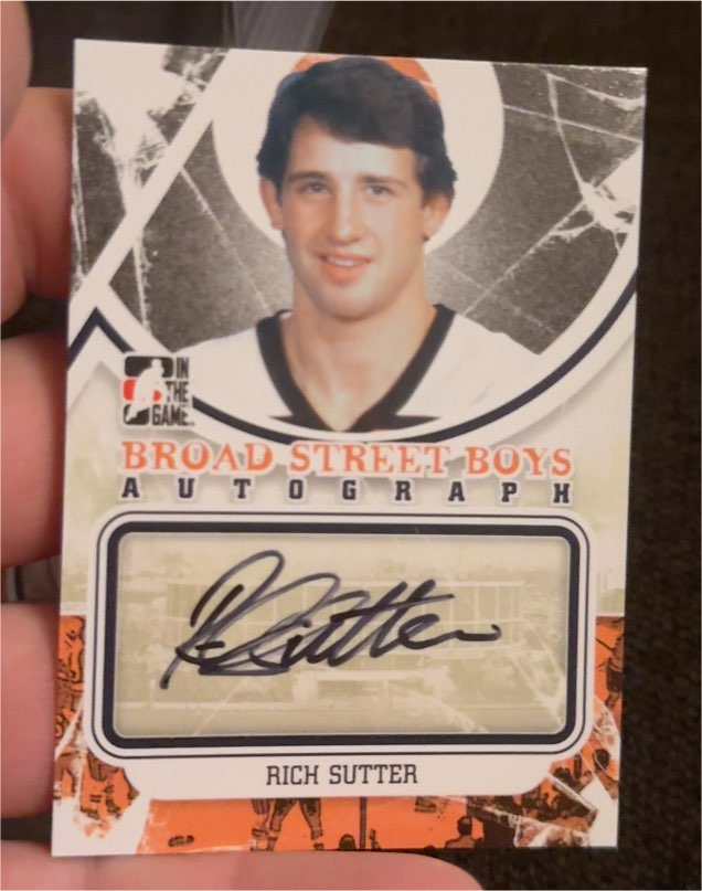 2011-12 In The Game Broad Street Boys Autograph Black #A-RSU Rich Sutter — front