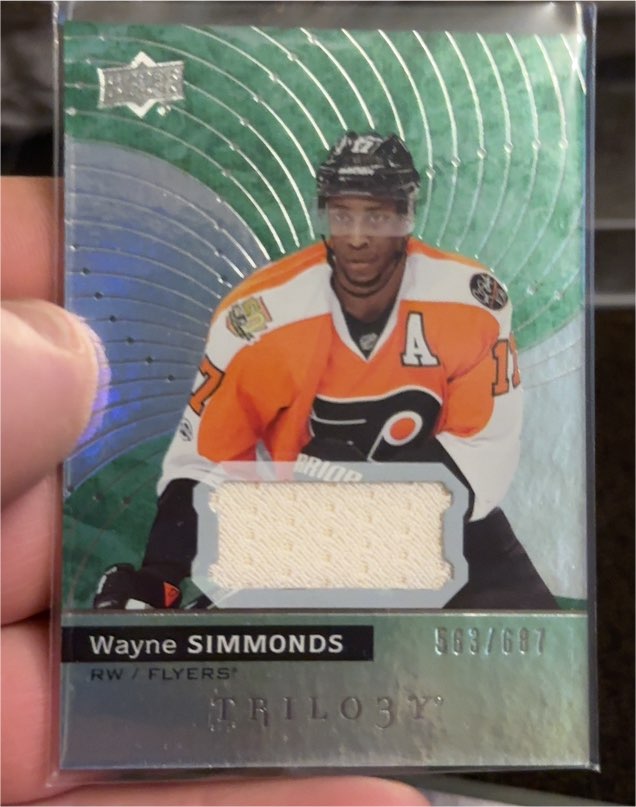 2017-18 Upper Deck Trilogy Green #7 Wayne Simmonds Jersey — front