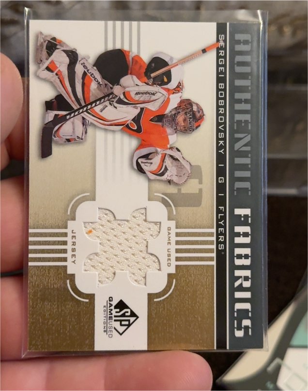 2011-12 SP Game Used Authentic Fabrics #AF-PB Sergei Bobrovsky — front