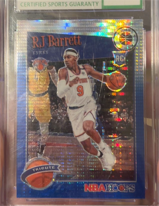 2019-20 NBA Hoops Premium Stock Tribute #298 RJ Barrett — front