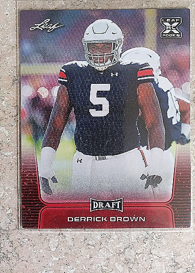 2020 Leaf Draft #28 Derrick Brown — front