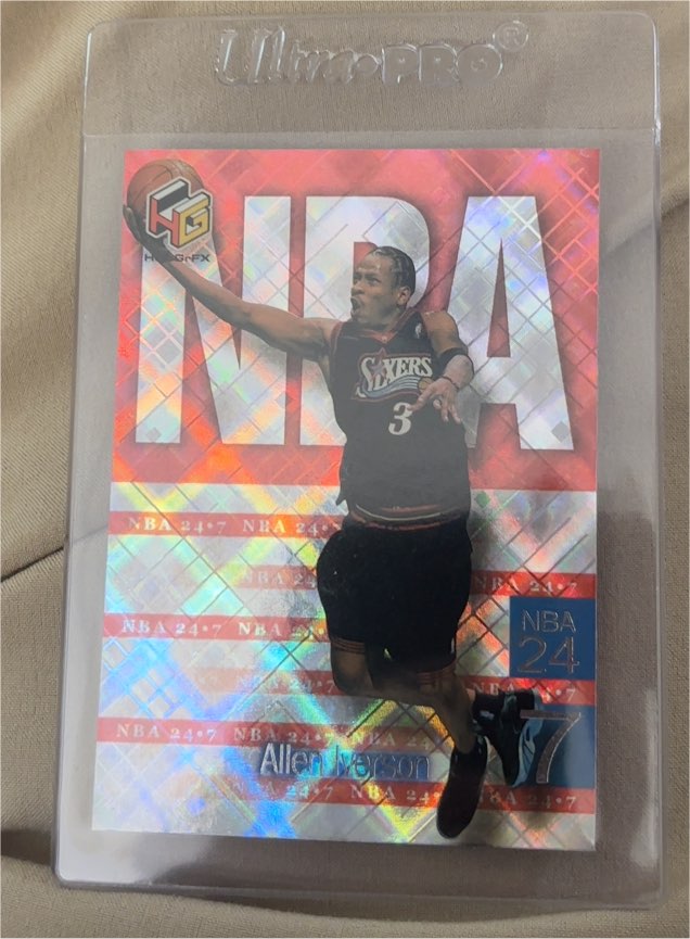 1999-00 Upper Deck HoloGrFX NBA 24-7 #N2 Allen Iverson — front