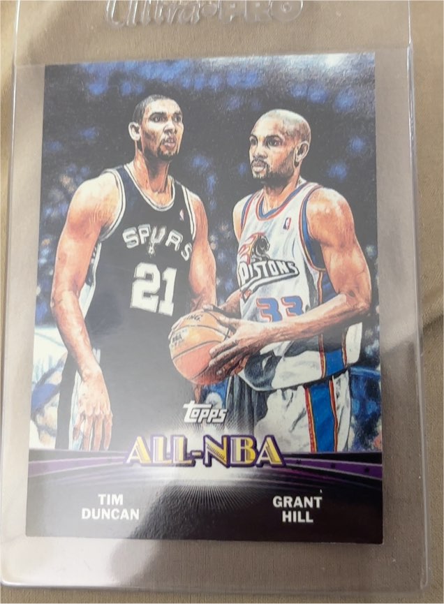 2000-01 Topps Combos All-NBA #TC6 Tim Duncan & Grant Hill — front