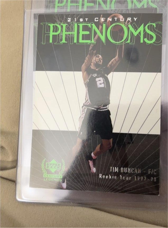 1999 Upper Deck Century Legends 21st Century Phenoms #59 Tim Duncan — front