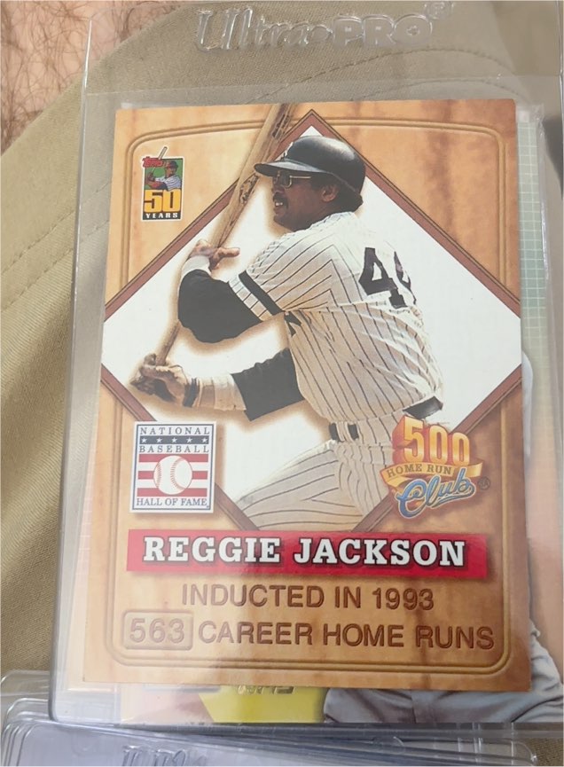 2001 Topps Post Cereal 500 Home Run Club #8 Reggie Jackson — front