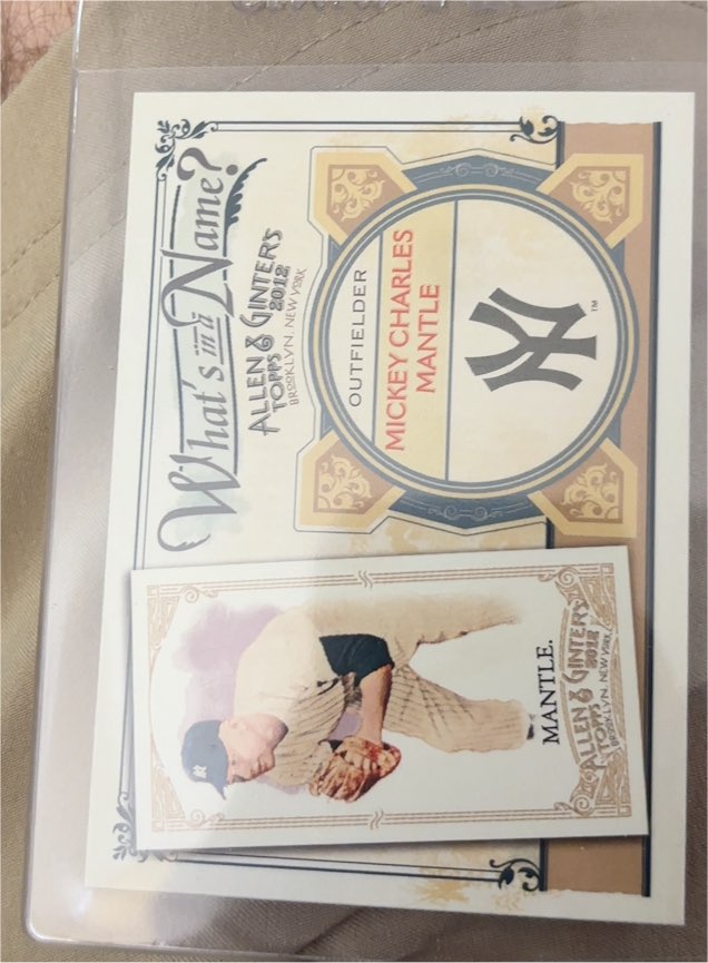 2012 Topps Allen & Ginter #WIN79 Mickey Charles Mantle — front