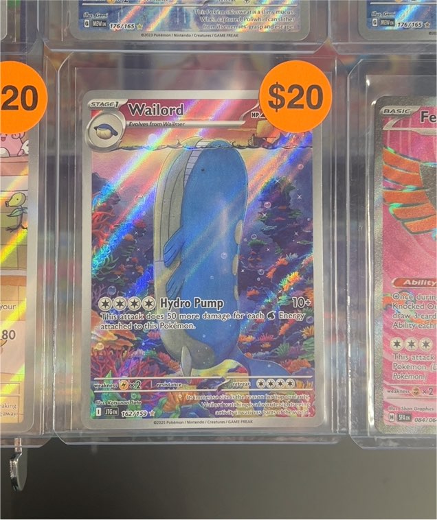 2025 Pokémon TCG SV09: Journey Together #162/159 Wailord Illustration Rare Full Art — front
