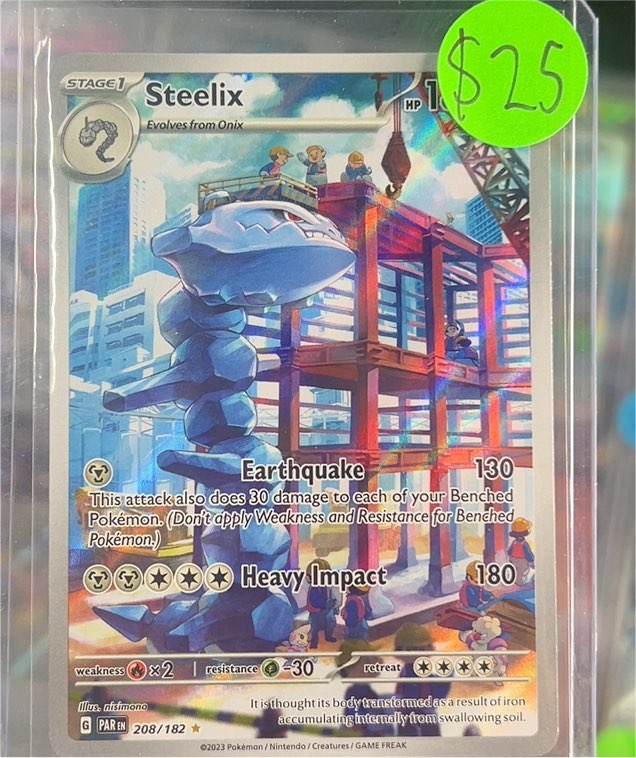 2023 Pokémon Paradox Rift #208 Steelix Illustration Rare — front