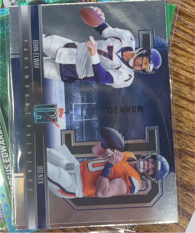 2024 Topps Signature Class Paramount Pairings #PP-2 John Elway/Bo Nix — front