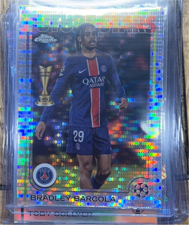 2024-25 Topps Chrome UEFA Club Competitions #116 Bradley Barcola — front