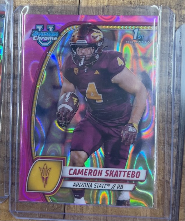 2024 Bowman University Chrome #37 Cameron Skattebo — front