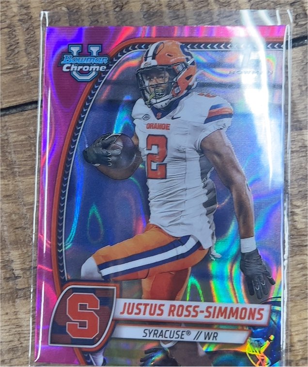 2024 Bowman University Chrome #109 Justus Ross-Simmons — front