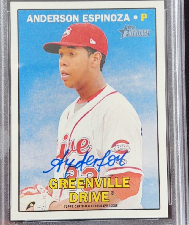 2016 Topps Heritage Minor League #ROA-AE Anderson Espinoza — front