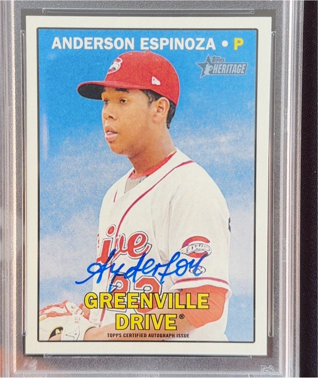 2016 Topps Heritage Minor League Real One Autograph #ROA-AE Anderson Espinoza — front