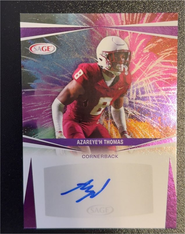 2025 Sage High Series Gold #A-AT2 Azareye'h Thomas — front