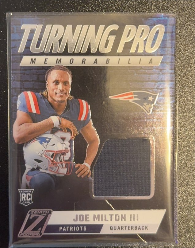 2024 Panini Zenith Turning Pro Memorabilia #TPM-JMN Joe Milton III — front