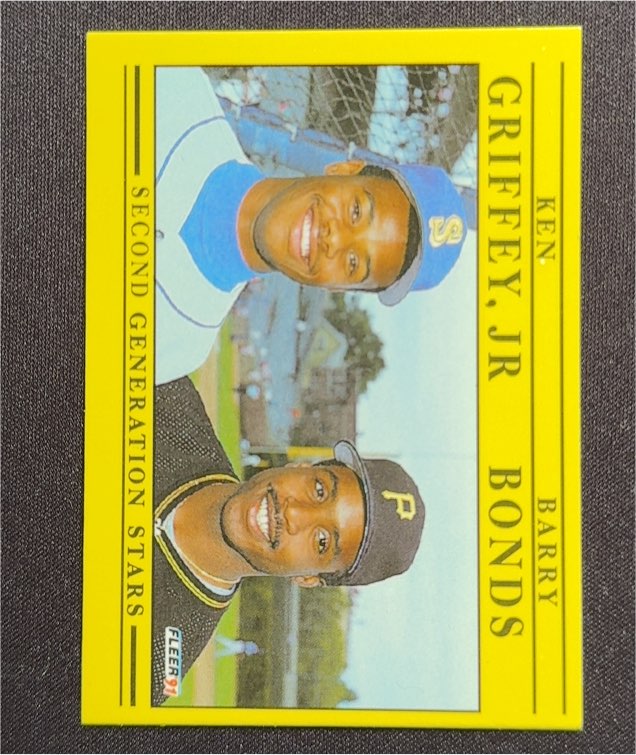 1991 Fleer #710 Ken Griffey Jr, Barry Bonds Second Generation Stars — front