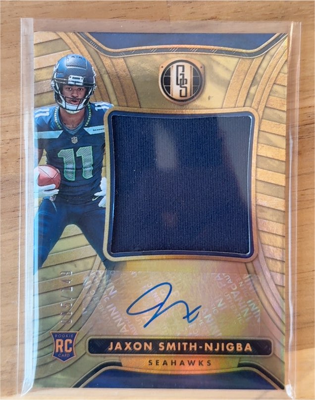 2023 Panini Gold Standard #RAJ-11 Jaxon Smith-Njigba Rookie Patch Auto — front