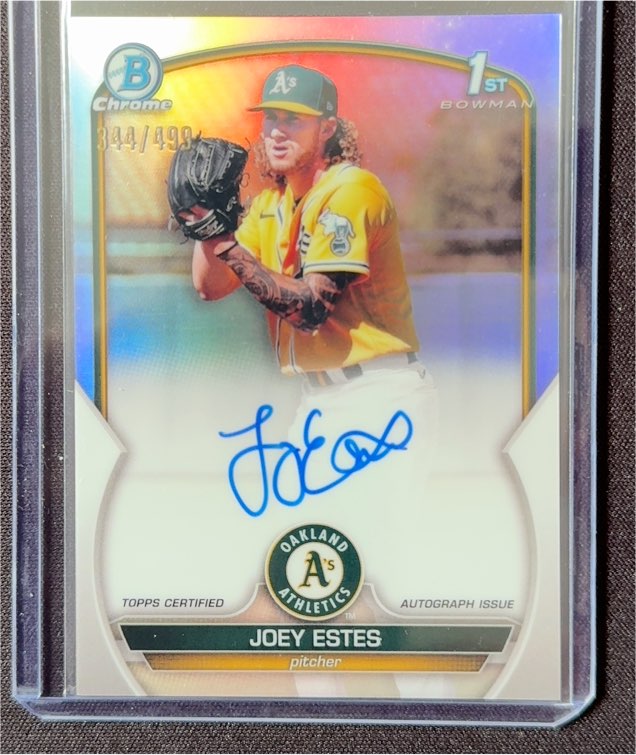 2023 Bowman Chrome #CPA-JE Joey Estes — front