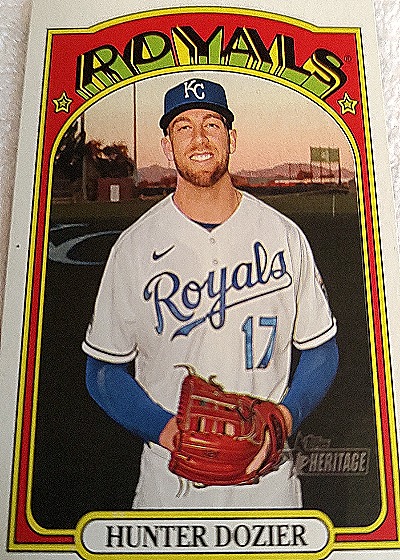 2021 Topps Heritage #203 Hunter Dozier — front