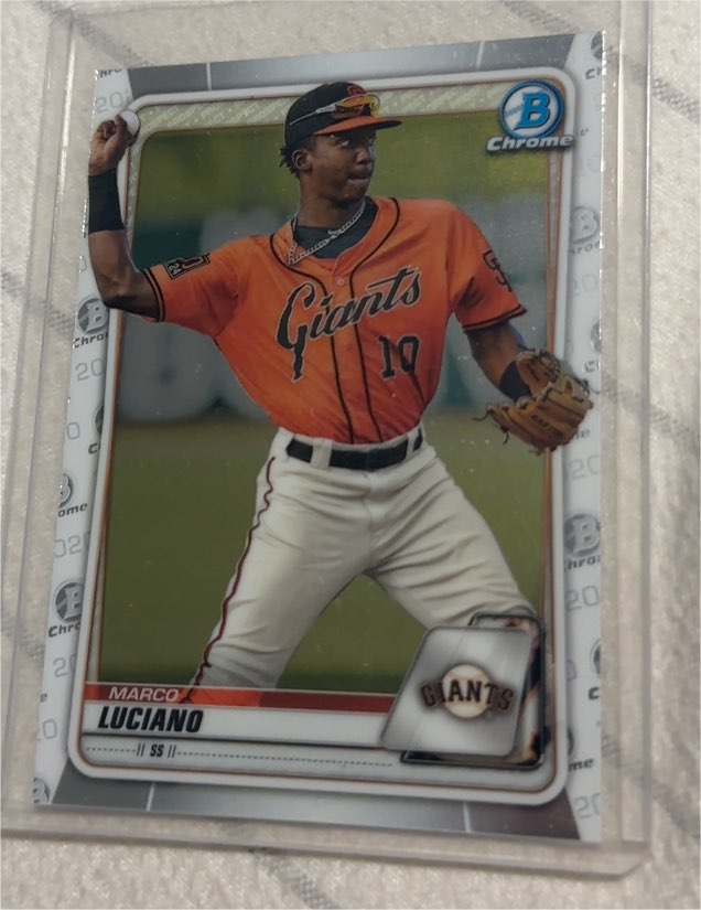 2020 Bowman Chrome Prospects #BCP-103 Marco Luciano — front