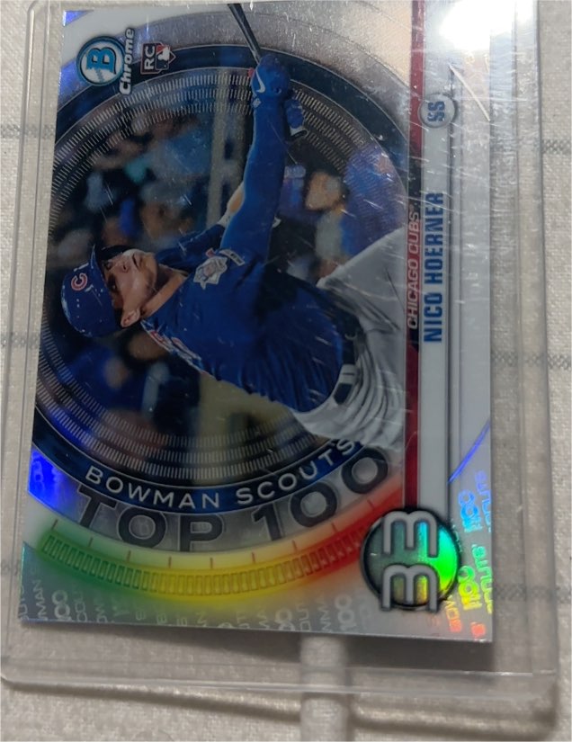 2020 Bowman Chrome #BTP-33 Nico Hoerner Bowman Scouts Top 100 — front