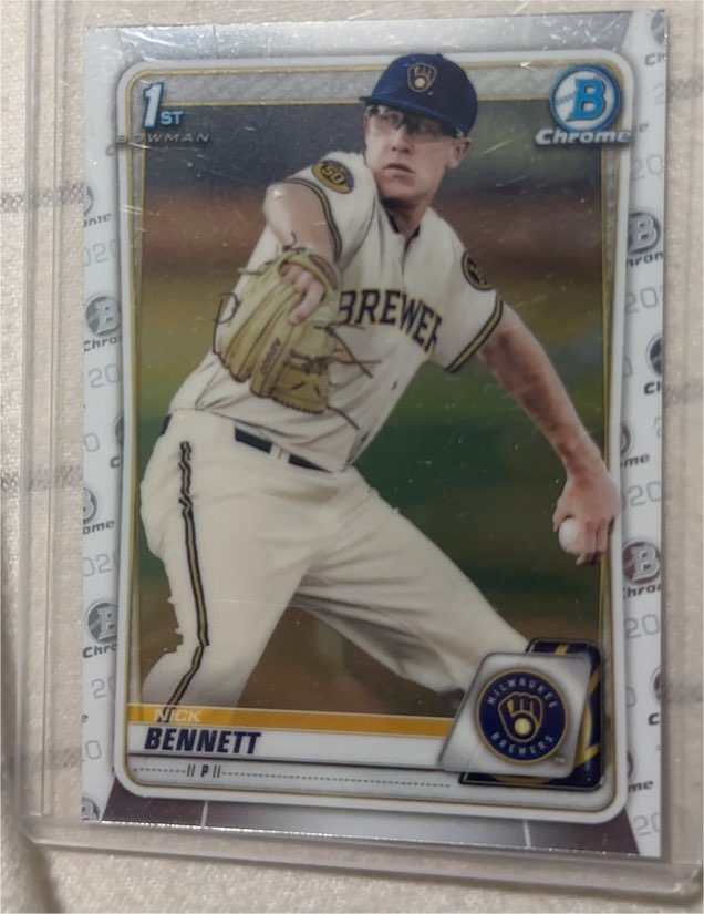 2020 Bowman Chrome Prospects #BCP-140 Nick Bennett — front