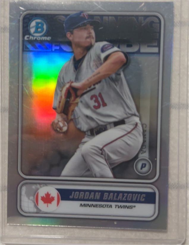 2020 Bowman Chrome Spanning the Globe #STG-JB Jordan Balazovic — front
