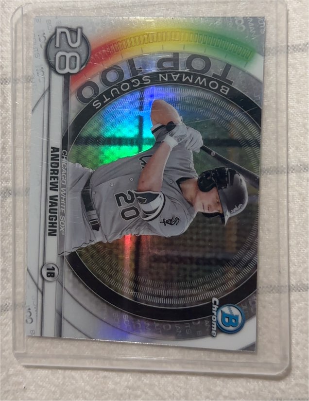 2020 Bowman Chrome #BTP-28 Andrew Vaughn — front