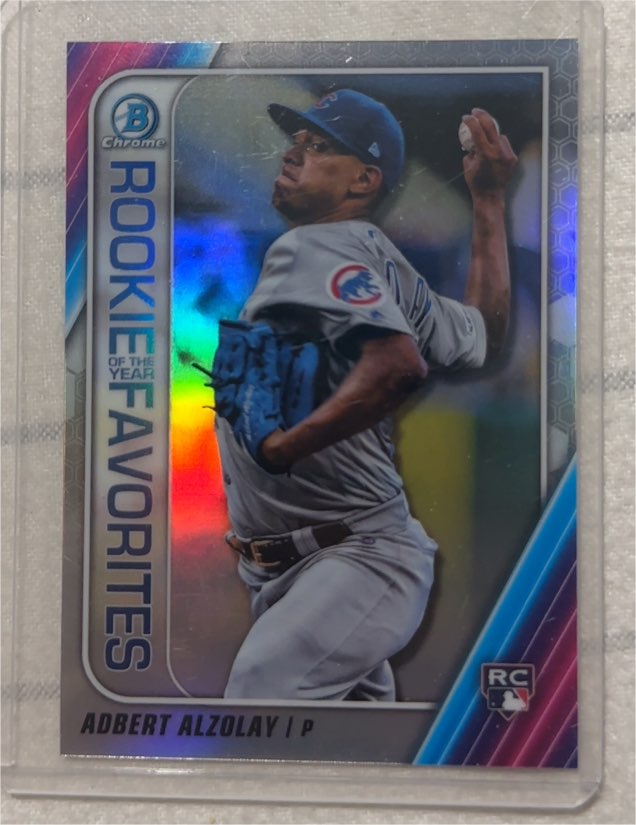 2020 Bowman Chrome Rookie of the Year Favorites #ROYF-AA Adbert Alzolay — front