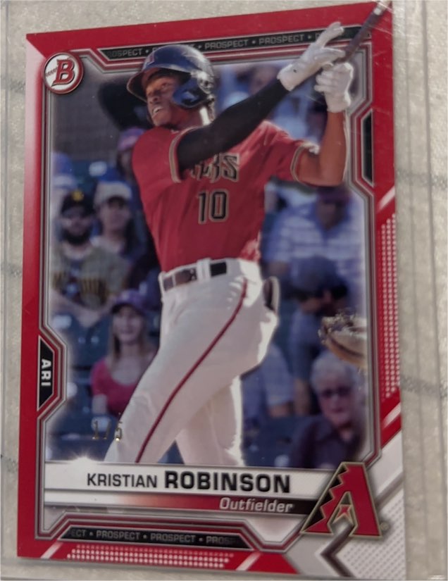 2021 Bowman Prospects #BP-136 Kristian Robinson — front