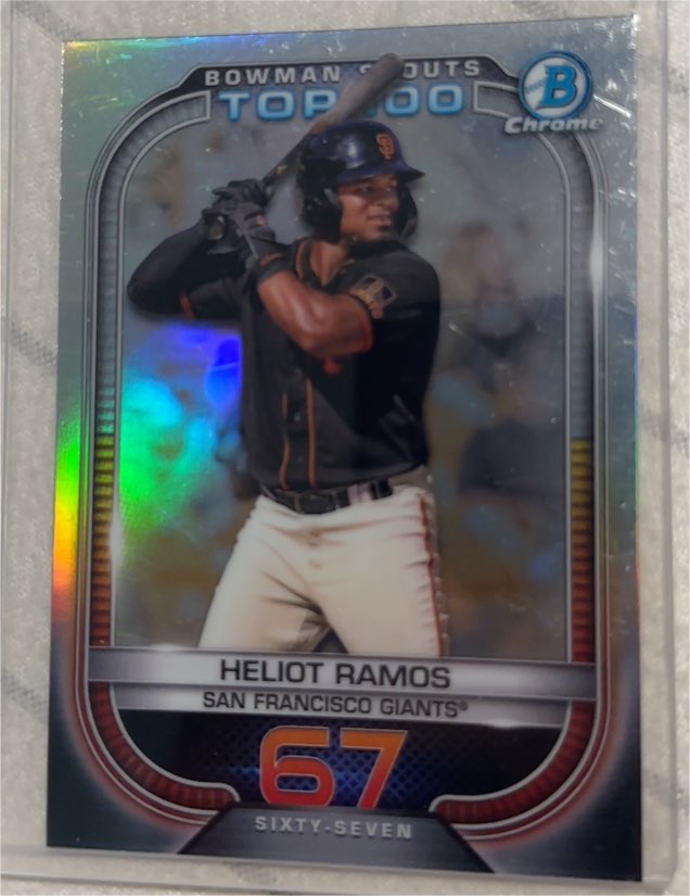 2021 Bowman Chrome Scouts Top 100 #BTP-67 Heliot Ramos — front