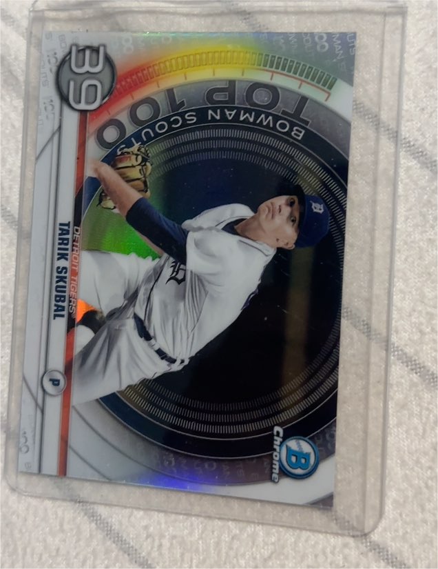2020 Bowman Chrome Bowman Scouts Top 100 #BTP-39 Tarik Skubal — front