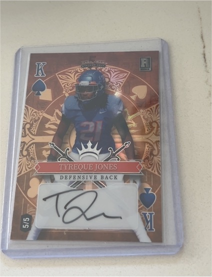 2023 Wild Card 5 Card Draw King of Spades Tyrequa Jones — front