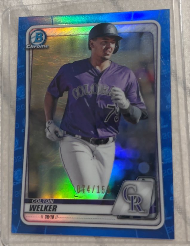 2020 Bowman Chrome #BCP-87 Colton Welker — front