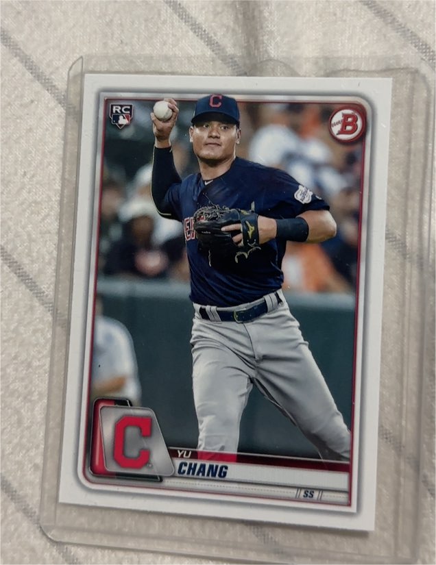 2020 Bowman #66 Yu Chang — front