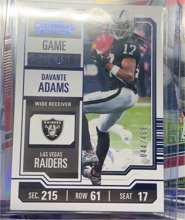 2023 Panini Contenders #53 Davante Adams Season Ticket — front