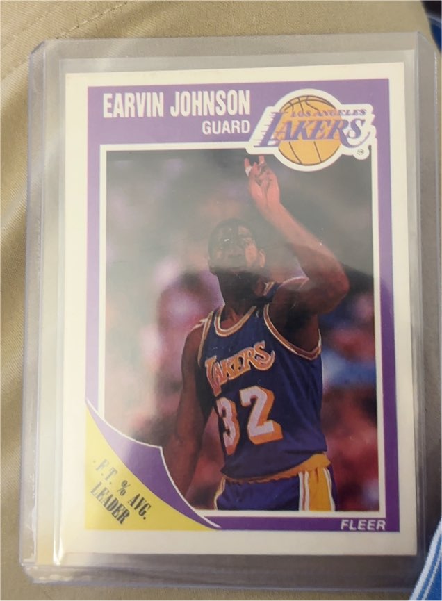 1989-90 Fleer #77 Earvin Johnson — front