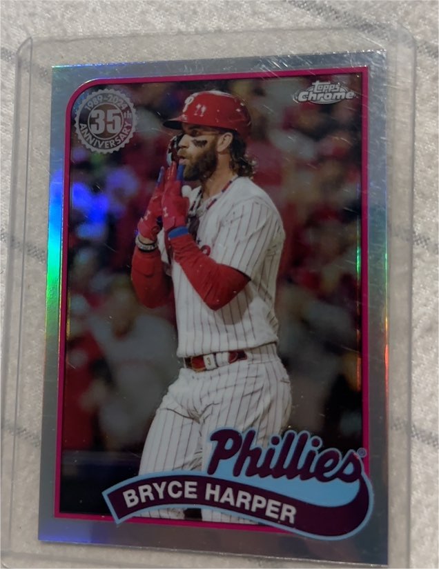 2024 Topps Chrome 1989 35th Anniversary #89CB-10 Bryce Harper — front
